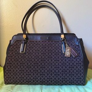 COACH 25213 Needle Point Op Art Carryall Satchel Handbag